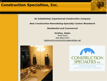 Tablet Screenshot of constructionspecialties.net